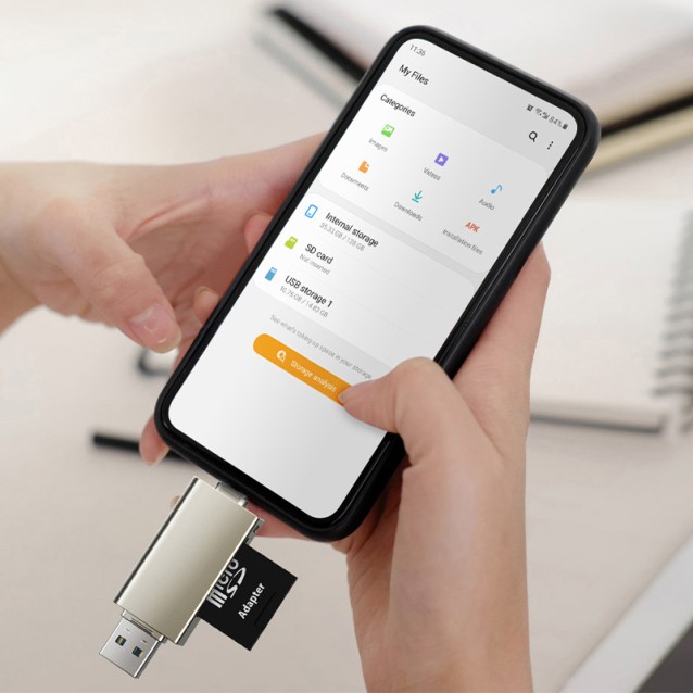 CABLETIME card reader CT-ACMCD2-ZG για SD & micro SD, USB 3.0, 5Gbps, γκρι