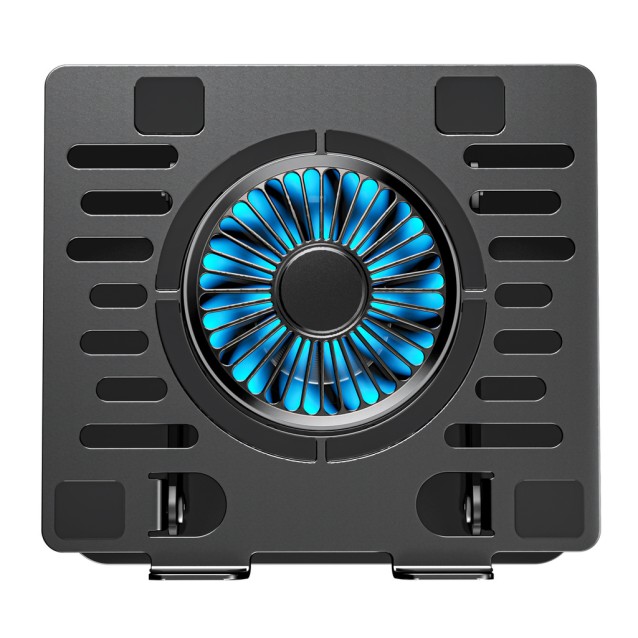 POWERTECH βάση & ψύξη laptop PT-1630 έως 17", 110mm LED fan, μεταλλική, μαύρη