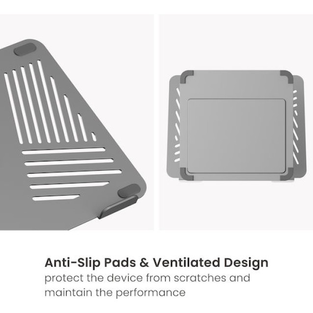 BRATECK μεταλλική βάση για laptop LPS09-02, 11~17", foldable, γκρι