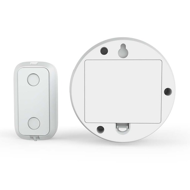 NEDIS DOORB10WT Ασύρματο κουδούνι με LED ένδειξη και δυνατότητα αυξομείωσης της έντασης του κουδουνιού, 80dB σε λευκό χρώμα.