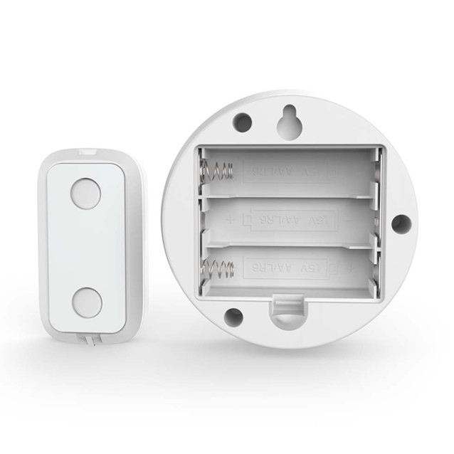 NEDIS DOORB10WT Ασύρματο κουδούνι με LED ένδειξη και δυνατότητα αυξομείωσης της έντασης του κουδουνιού, 80dB σε λευκό χρώμα.