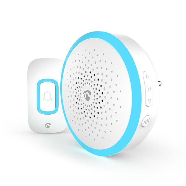 NEDIS DOORB10CWT Ασύρματο plug-in εσωτερικό κουδούνι με LED ένδειξη και δυνατότητα αυξομείωσης της έντασης του κουδουνιού, 80dB σε λευκό χρώμα. NEDIS DOORB10CWT Ασύρματο plug-in εσωτερικό κουδούνι με LED ένδειξη και δυνατότητα αυξομείωσης της έντασης του κουδουνιού, 80dB σε λευκό χρώμα.