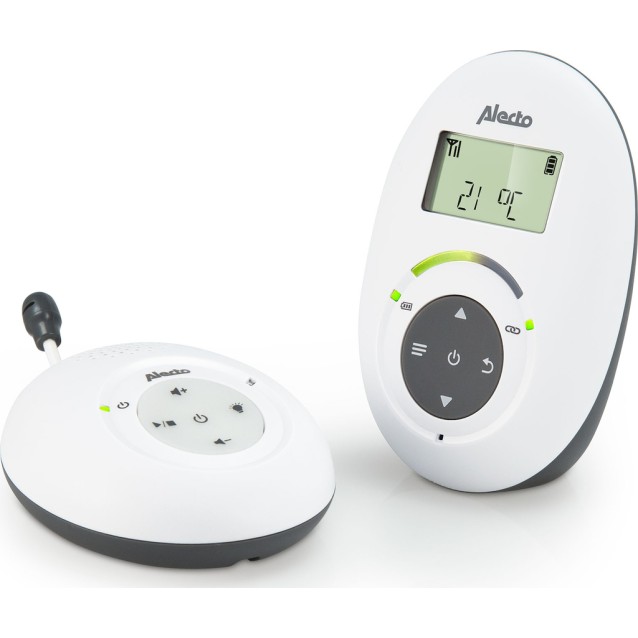 ALECTO DBX-125 Full Eco DEC Ασύρματη ενδοεπικοινωνία (baby monitor) με οθόνη, προεγκατεστημένα νανουρίσματα και δυνατότητα αμφίδρομης επικοινωνίας