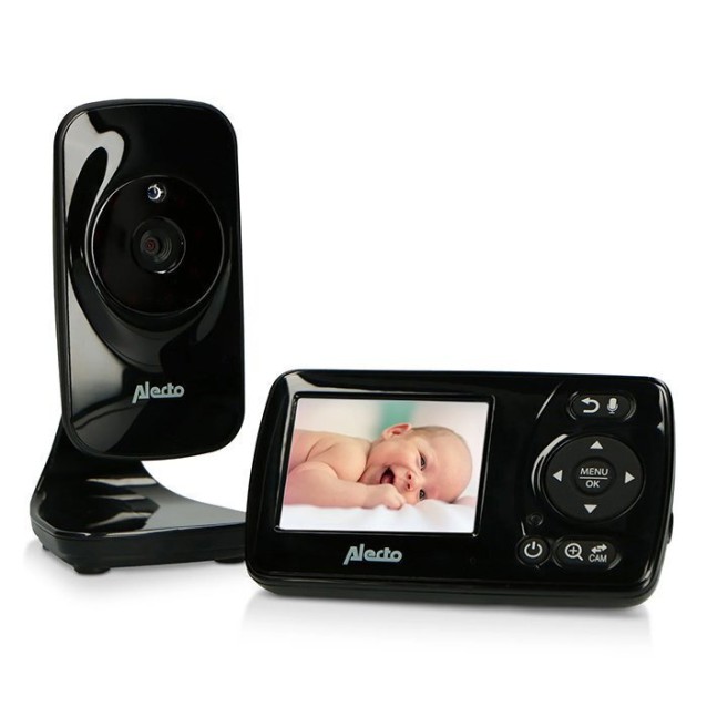 ALECTO DVM71BK Full Eco Ασύρματη ενδοεπικοινωνία (baby monitor), τεχνολογίας FHSS 2.4GHz με δυνατότητα αμφίδρομης επικοινωνίας, κάμερα και έγχρωμη οθόνη 2.4" σε μαύρο χρώμα.
