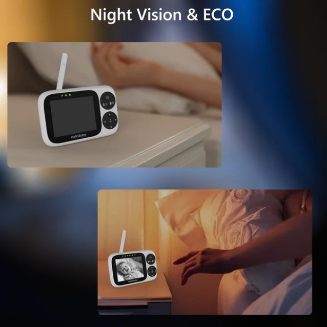 HELLOBABY ενδοεπικοινωνία μωρού HB2033 με κάμερα & οθόνη 3.2", 720p