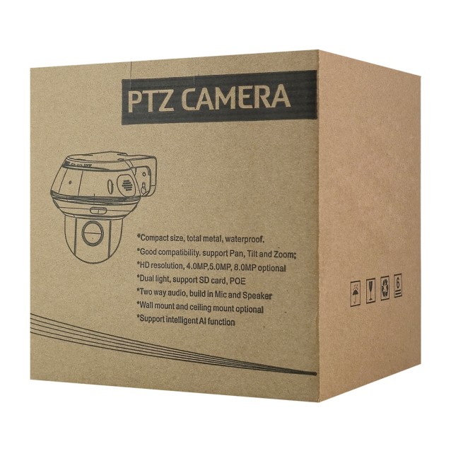 LONGSE IP κάμερα PT3DK4XGL500, 5MP, 3.35-10.05mm, 4x zoom, IP66, PoE, PTZ