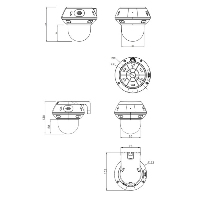 LONGSE IP κάμερα PT3DK4XGL500, 5MP, 3.35-10.05mm, 4x zoom, IP66, PoE, PTZ