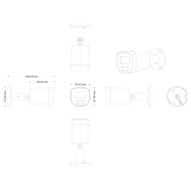 LONGSE IP κάμερα BMSC-2FCV2RC-28PMTF με μικρόφωνο, 2MP, 2.8mm, αδιάβροχη IP67, PoE