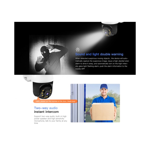 VSTARCAM smart IP κάμερα CS64, αδιάβροχη IP66, 3MP, WiFi, cloud/micro SD