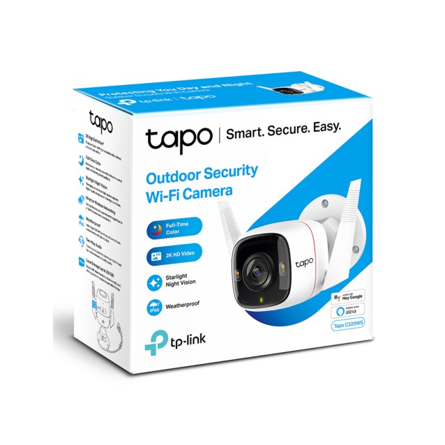 TP-LINK smart camera Tapo-C320WS, 2K QHD, outdoor, two-way audio, V. 1.0
