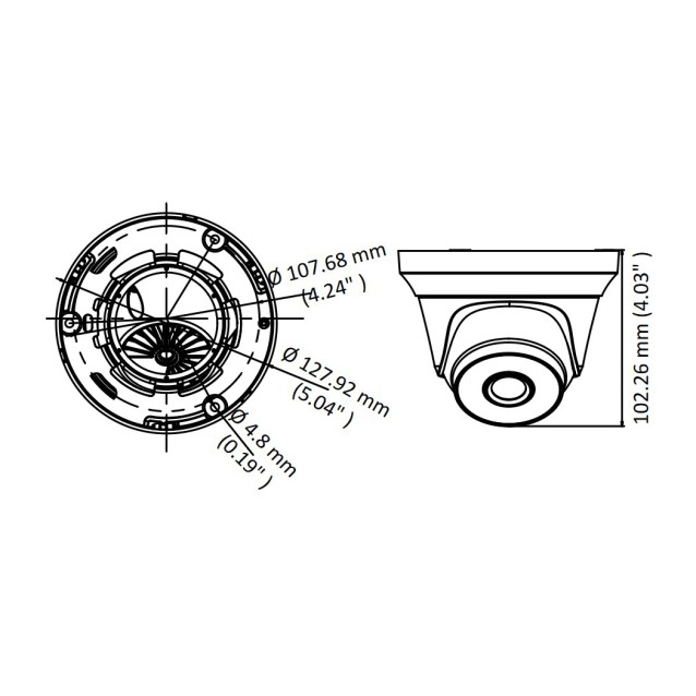 HIKVISION υβριδική κάμερα HiWatch HWT-T220-M, 2.8mm, 2MP, IP66, IR 40m