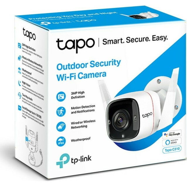 TP-LINK smart camera TAPO-C310, 3MP, ανίχνευση κίνησης, IP66, Ver. 1.0