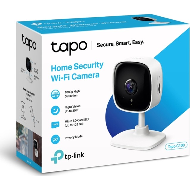 TP-LINK smart camera Tapo-C100 Full HD, Motion Detection, WiFi, Ver. 1.0