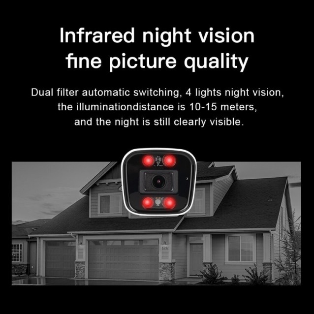 VSTARCAM smart IP κάμερα CS58, IP66, 3MP, WiFi, ανίχνευση καπνού