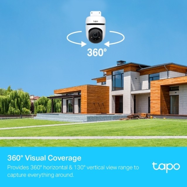 TP-LINK smart κάμερα Tapo C510W, 2K, PTZ, Wi-Fi, IP65, Ver. 1.0