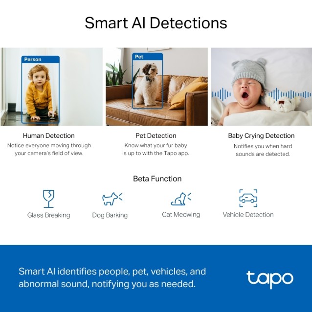 TP-Link Pan Tilt Home Security Wi-Fi Camera Tapo C220