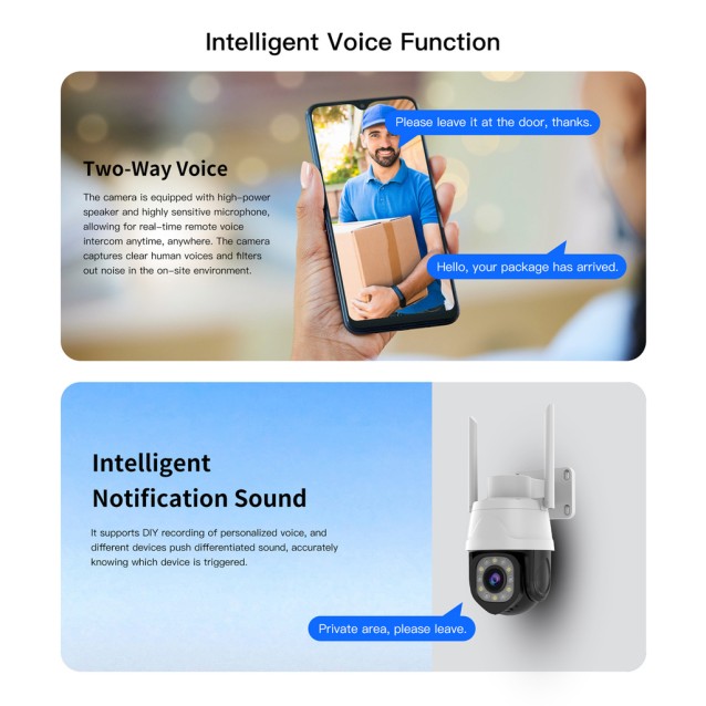 VSTARCAM smart κάμερα CS610Q, 4K/8MP, WiFi, PTZ, SD, IP66