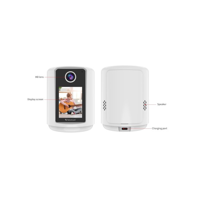 VSTARCAM smart κάμερα CV331S με οθόνη, 3MP, WiFi, 2000mAh, SD