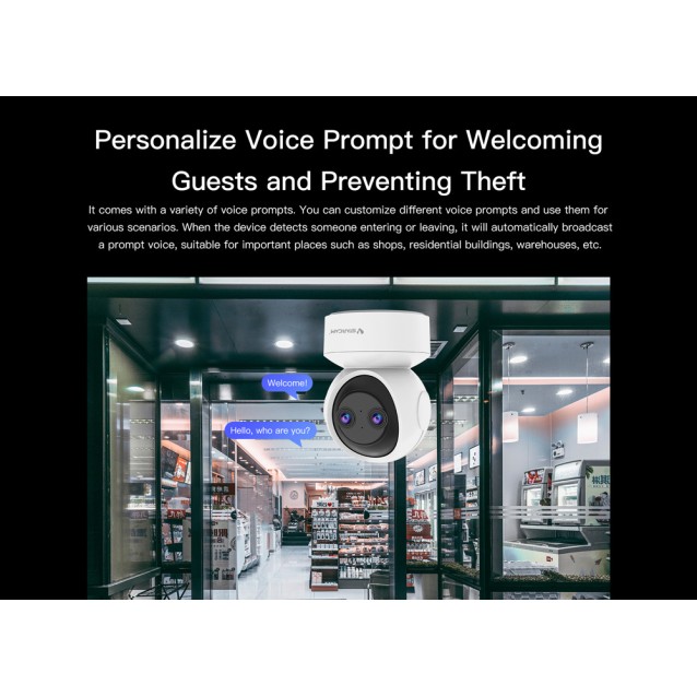 VSTARCAM smart κάμερα CS49D, 3MP, dual lens, WiFi, PTZ, SD