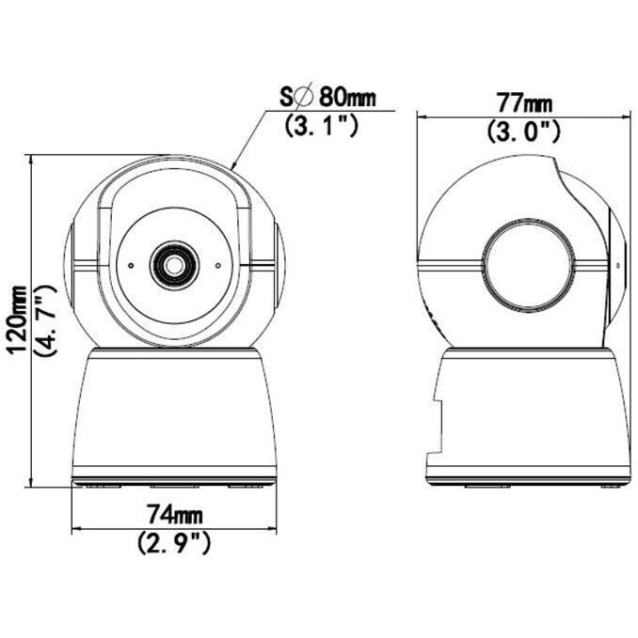 UNIARCH smart κάμερα UHO-S2E-M3, 3MP, WiFi, PTZ, SD