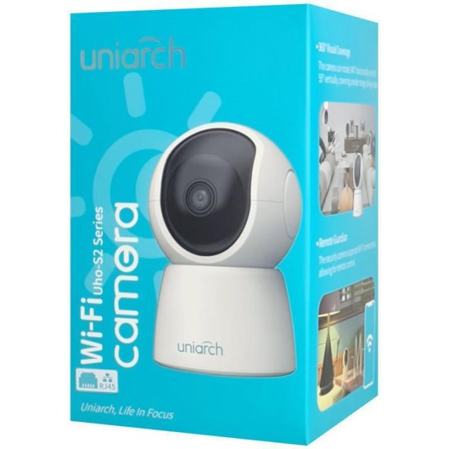 UNIARCH smart κάμερα UHO-S2E-M4, 4MP, WiFi, PTZ, SD