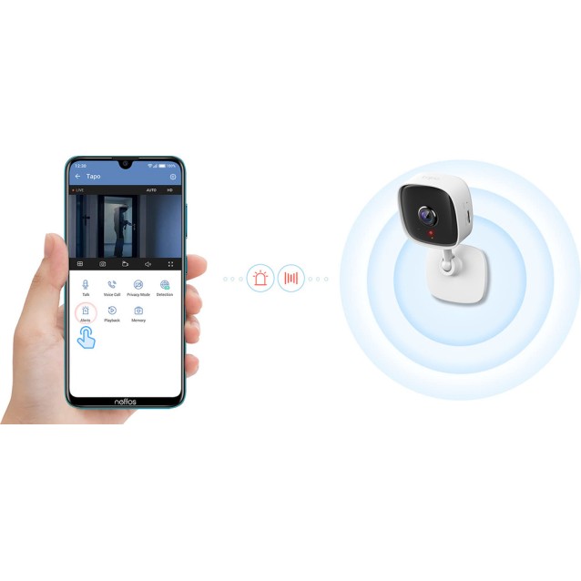 TP-LINK smart κάμερα Tapo C110, 2K, motion detection, Wi-Fi, Ver. 2.0