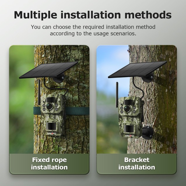 SECTEC smart ηλιακή κάμερα κυνηγού ST-HC809, 3MP, 4G, PIR, SD, IP66