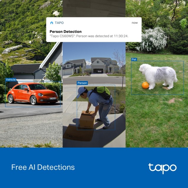 TP-LINK smart camera Tapo C560WS, 4K, IP66, Wi-Fi 6, two-way audio, Ver. 1.0