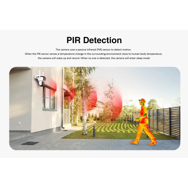 VSTARCAM smart ηλιακή κάμερα BG621TR, triple lens, 3MP, 4G, SD, PTZ, IP66