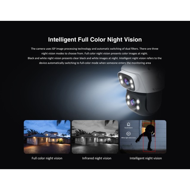 VSTARCAM smart κάμερα C622DR, dual lens, 2MP, WiFi, SD, PTZ, IP66