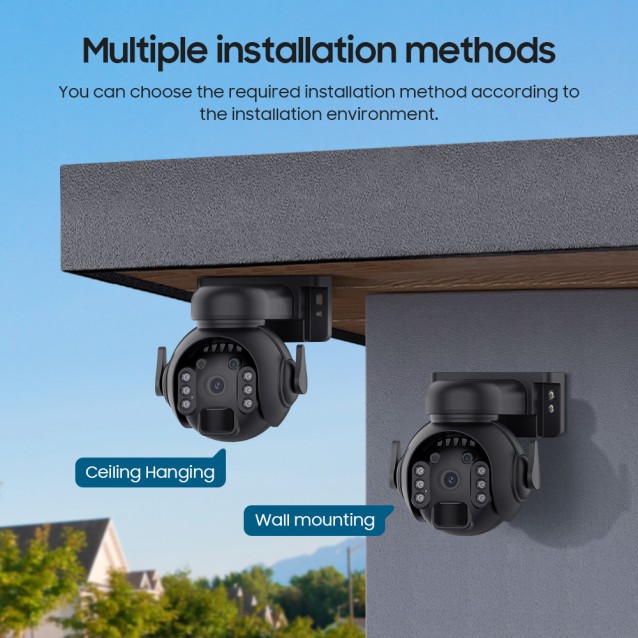 SECTEC smart ηλιακή κάμερα ST-515C-3M-5W-BK, 3MP, WiFi, SD, PTZ, IP65