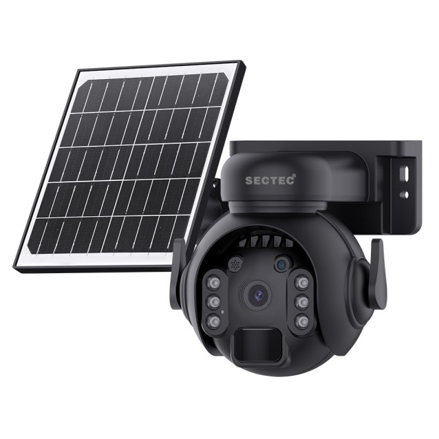 SECTEC smart ηλιακή κάμερα ST-515C-3M-4G-BK, 3MP, 4G, SD, PTZ, IP65