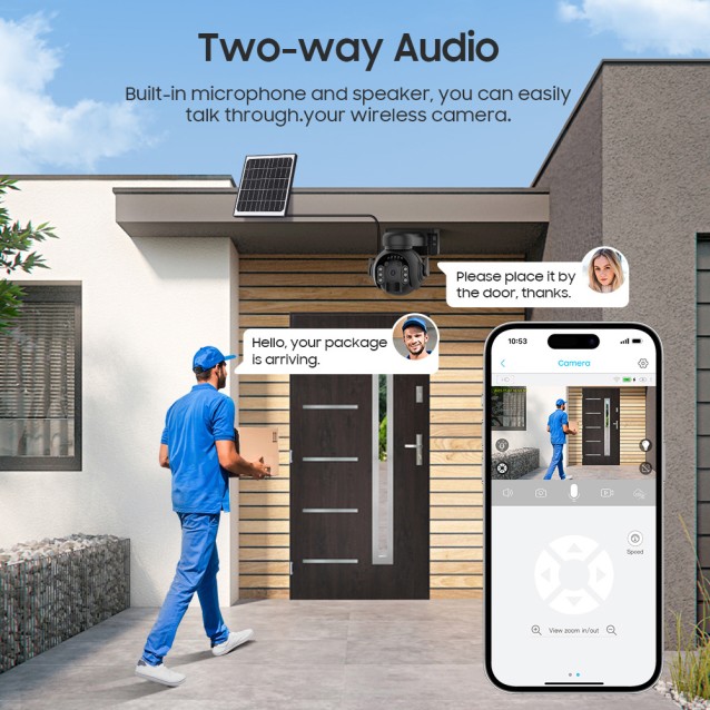 SECTEC smart ηλιακή κάμερα ST-515C-3M-4G-BK, 3MP, 4G, SD, PTZ, IP65