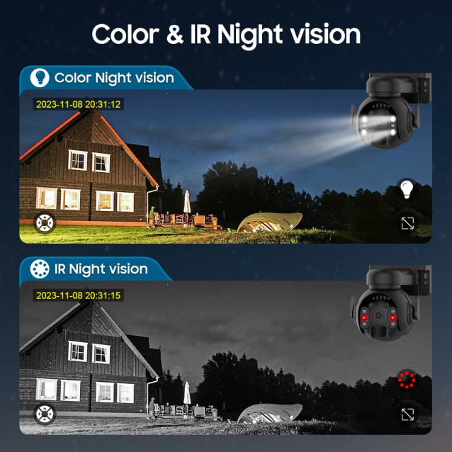 SECTEC smart ηλιακή κάμερα ST-515C-3M-4G-BK, 3MP, 4G, SD, PTZ, IP65