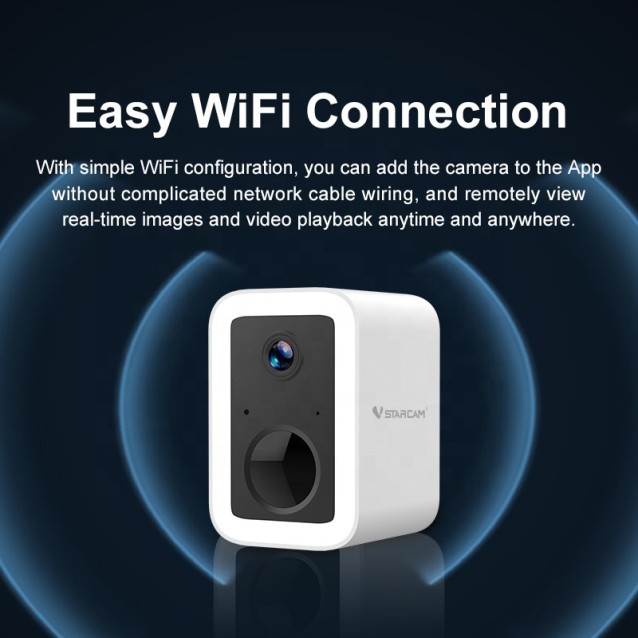 VSTARCAM smart ηλιακή κάμερα CB554 με φωτισμό, 3MP, WiFi, SD, 5200mAh, IP66