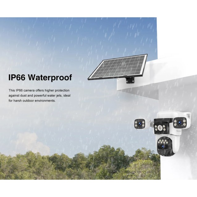 VSTARCAM smart ηλιακή κάμερα CB621SR, triple lens, 2MP, WiFi, SD, PTZ, IP66
