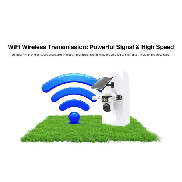 VSTARCAM smart ηλιακή κάμερα CB621SR, triple lens, 2MP, WiFi, SD, PTZ, IP66