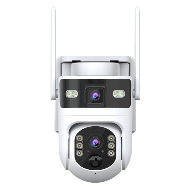 POWERTECH smart ηλιακή κάμερα PT-1547, dual lens, 4MP, 4G, PTZ, SD, IP65