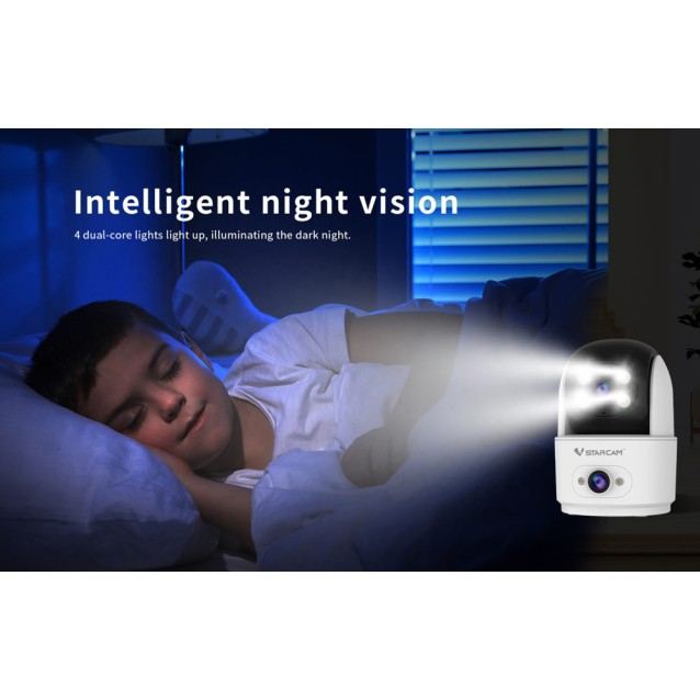 VSTARCAM smart κάμερα C996DR, 2MP, dual lens, WiFi, PTZ, SD