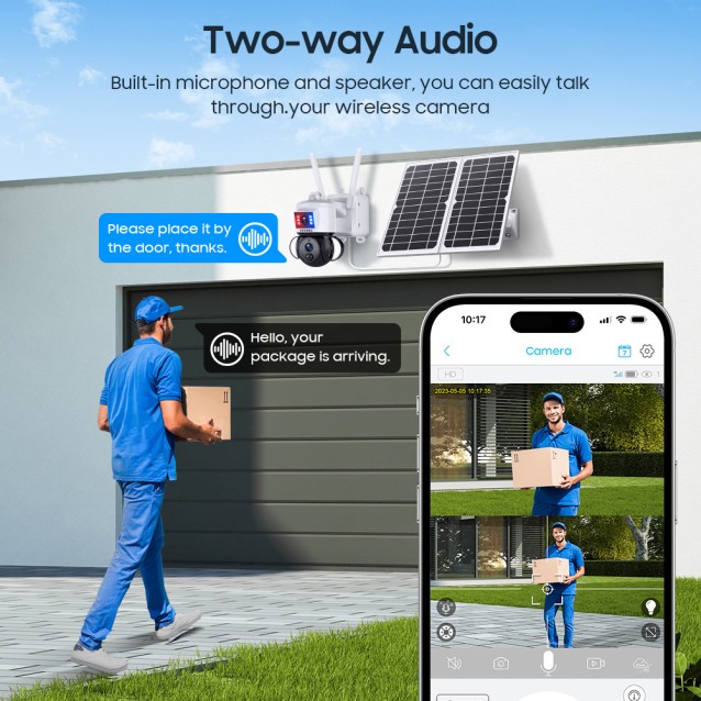 SECTEC smart ηλιακή κάμερα ST-538-6M-4G-EU-20W, dual lens, 3MP, 4G, SD, PTZ, IP65
