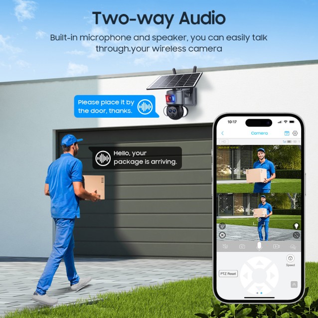 SECTEC smart ηλιακή κάμερα ST-538-6M-3L-4G-EU, dual lens, 3MP, 4G, SD, PTZ, IP66