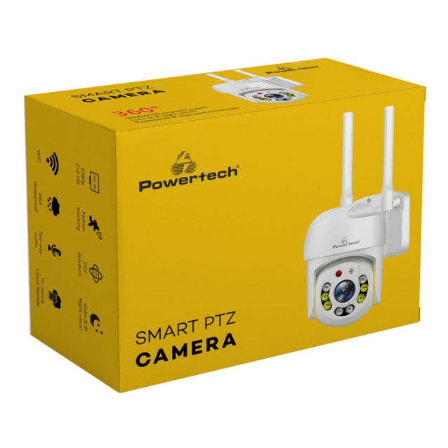 POWERTECH smart κάμερα PT-1144, 2MP, Wi-Fi, PTZ, IP65