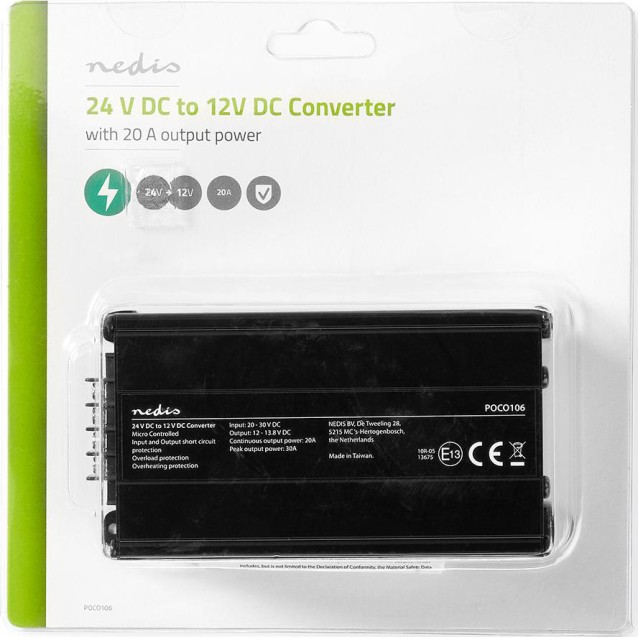 NEDIS POCO106 Power Converter 24 V DC - 12 V DC 20 A Output NEDIS