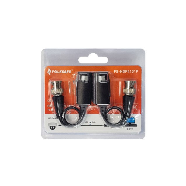 FOLKSAFE παθητικό Video Balun FS-HDP4101P για κάμερες
