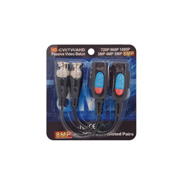 PULSAR παθητικό video balun P-TR1HD για κάμερες HD-CVI/TVI/AHD/CVBS