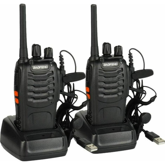 BAOFENG σετ ασύρματοι πομποδέκτες BF-88E, PMR, 0.5W, μαύρο, 2τμχ
