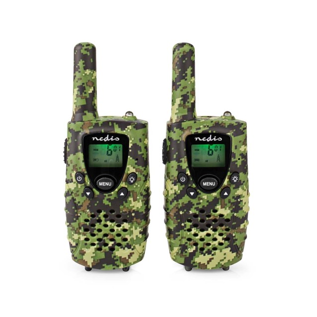 Walkie talkie με εμβέλεια έως και 8 km, σε χρώμα παραλλαγής.