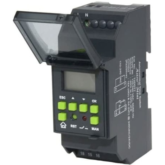 ΧΡΟΝΟΔΙΑΚΟΠΤΗΣ ΡΑΓΑΣ ΑΣΤΡΟΝΟΜΙΚΟΣ ΨΗΦΙΑΚΟΣ 230VAC Astro Mini T2DDT7 GIC