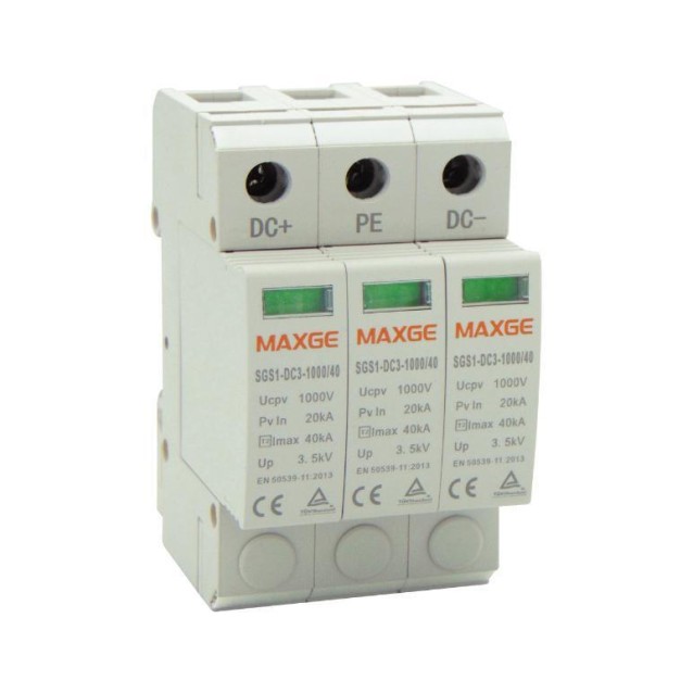 ΑΝΤΙΚΕΡΑΥΝΙΚΑ ΡΑΓΑΣ 3P 40kA 1000VDC SGS1-DC MAXGE