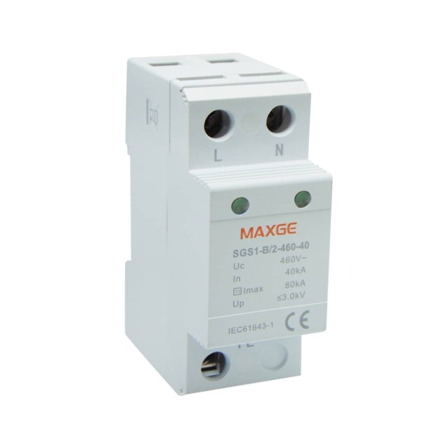 ΑΝΤΙΚΕΡΑΥΝΙΚΑ ΡΑΓΑΣ T2 2P 80kA 400VAC SGS1 MAXGE